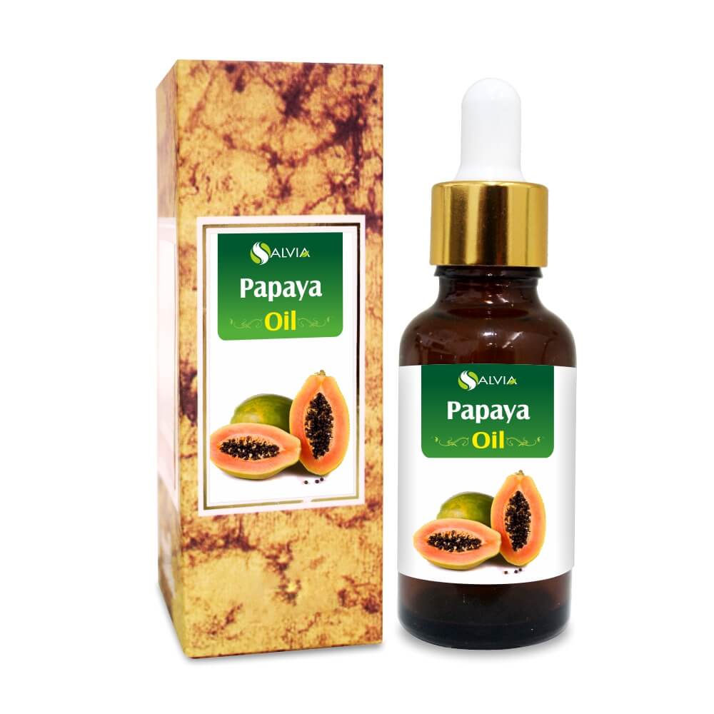 Salvia Natural Carrier Oils Papaya Oil (Carica Papaya) 100% Pure & Natural Carrier Oil Nourishing & Moisturizing Property, Best For Skin, Hair, Lip, & Nail Care